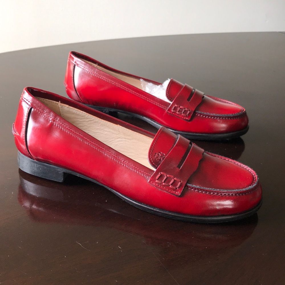 Burnt red leather L.K Bennett London 6.5M Loafers
